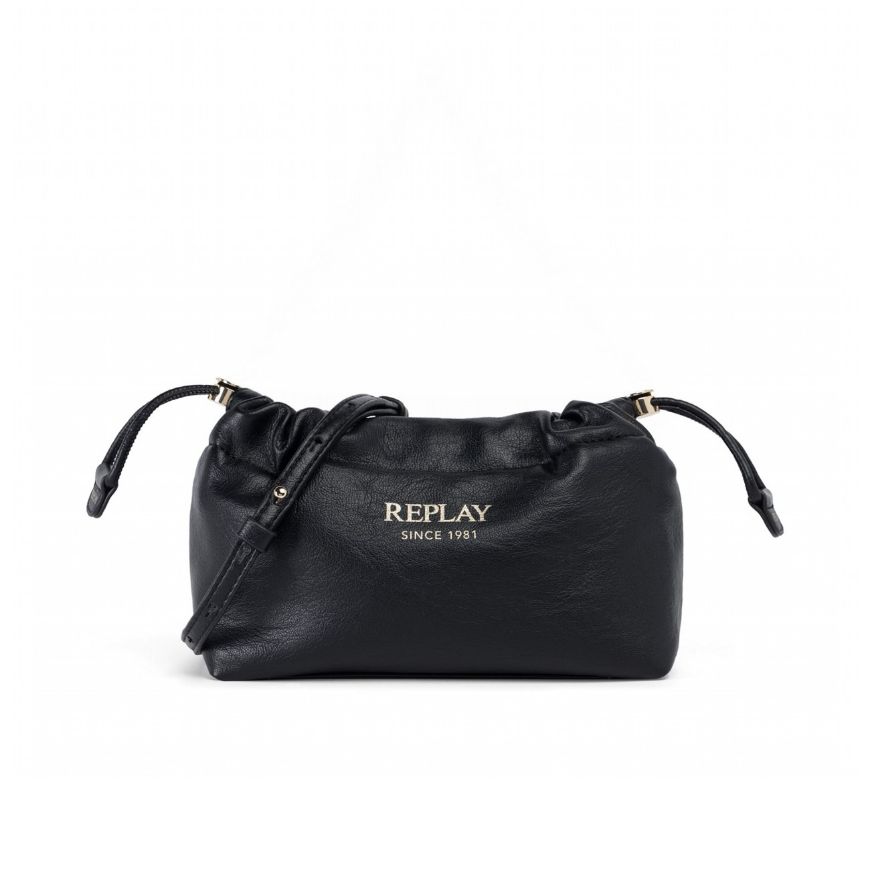 Picture of REPLAY WOMEN'S SOLID-COLOURED BAG IN BLACK