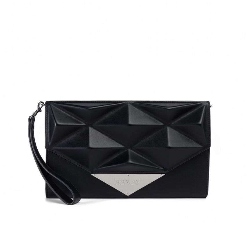 Picture of REPLAY WOMEN'S HAND BAG WITH PYRAMIDS IN BLACK