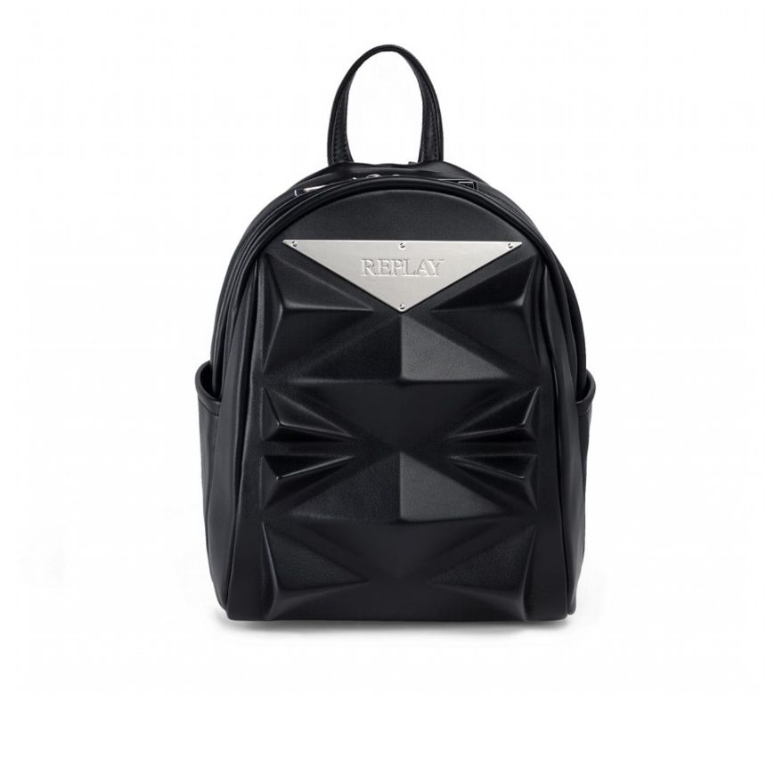 Picture of REPLAY WOMEN'S BACKPACK WITH PYRAMIDS IN BLACK