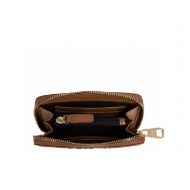 Picture of REPLAY WOMEN'S ZIP AROUND PURSE WITH LOGO IN CARAMEL CAFE 3