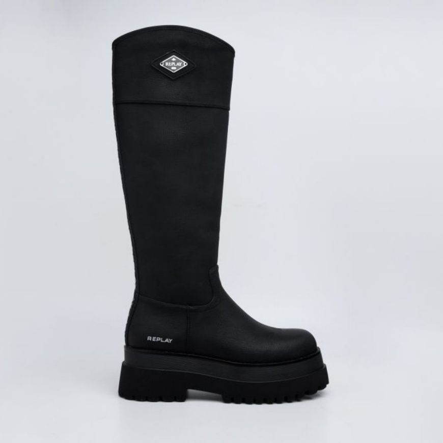 Picture of REPLAY WOMEN'S ANY TRADE HIGH BOOTS IN BLACK