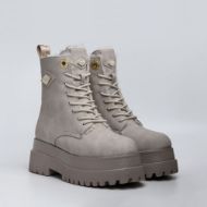 Picture of REPLAY WOMEN'S ANY ROMBUS BOOTS WITH LACES IN BEIGE 2