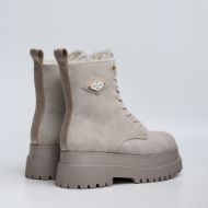 Picture of REPLAY WOMEN'S ANY ROMBUS BOOTS WITH LACES IN BEIGE 3