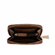 Picture of REPLAY WOMEN'S ZIP AROUND PURSE WITH DIAMOND LOGO IN CARAMEL CAFE 2