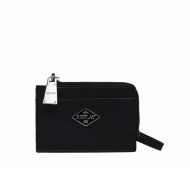 Picture of REPLAY WOMEN'S ZIPPED COIN WALLET WITH DIAMOND LOGO IN BLACK 1