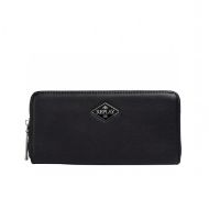 Picture of REPLAY WOMEN'S ZIP AROUND WALLET WITH DIAMOND LOGO IN BLACK 1