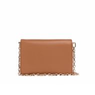 Picture of REPLAY WOMEN'S FLAP WALLET WITH DIAMOND LOGO AND CHAIN IN CARAMEL CAFE 2