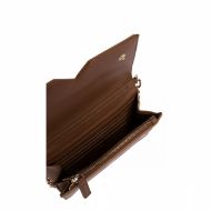 Picture of REPLAY WOMEN'S FLAP WALLET WITH DIAMOND LOGO AND CHAIN IN CARAMEL CAFE 3