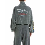 Снимка на REPLAY ДАМСКИ СУИТШЪРТ ZIP-UP CROPPED SWEATSHIRT WITH PRINTS В ЧЕРНО 2