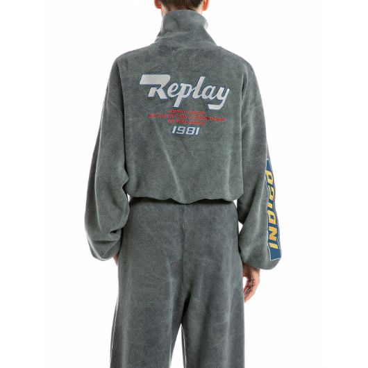 Показвай детайлите за REPLAY ДАМСКИ СУИТШЪРТ ZIP-UP CROPPED SWEATSHIRT WITH PRINTS В ЧЕРНО 2 - FanPoint Снимка на REPLAY ДАМСКИ СУИТШЪРТ ZIP-UP CROPPED SWEATSHIRT WITH PRINTS В ЧЕРНО 2
