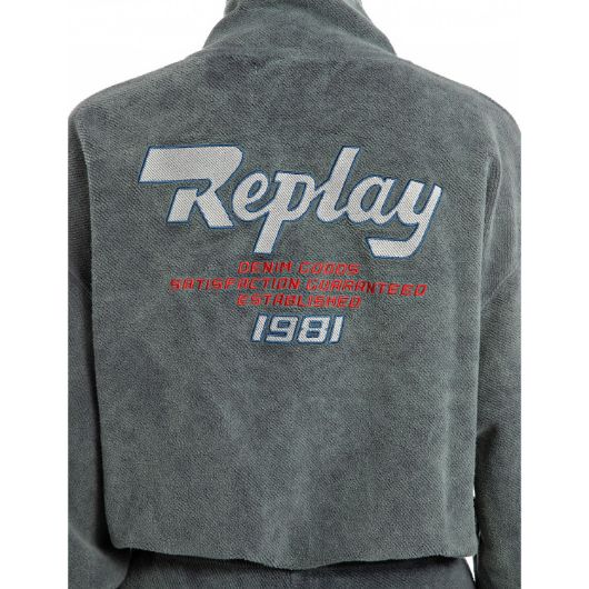 Показвай детайлите за REPLAY ДАМСКИ СУИТШЪРТ ZIP-UP CROPPED SWEATSHIRT WITH PRINTS В ЧЕРНО 3 - FanPoint Снимка на REPLAY ДАМСКИ СУИТШЪРТ ZIP-UP CROPPED SWEATSHIRT WITH PRINTS В ЧЕРНО 3