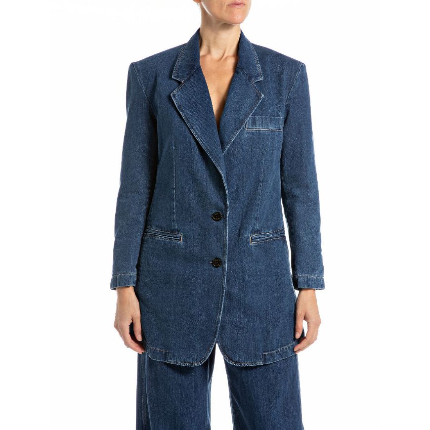 Снимка на REPLAY ДАМСКО RELAXED-FIT DENIM САКО В ТЪМНОСИНЬО