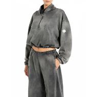 Снимка на REPLAY ДАМСКИ СУИТШЪРТ ZIP-UP CROPPED SWEATSHIRT В ТЪМНОСИВО 1