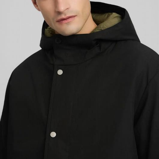 Show details for REPLAY MEN'S LONG TWILL JACKET IN BLACK 3 - FanPoint Picture of REPLAY MEN'S LONG TWILL JACKET IN BLACK 3