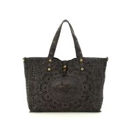 Picture of CAMPOMAGGI WOMEN'S AFRODITE LEATHER SHOPPING BAG WITH STUDS IN BLACK 1