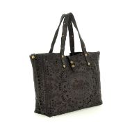 Picture of CAMPOMAGGI WOMEN'S AFRODITE LEATHER SHOPPING BAG WITH STUDS IN BLACK 2