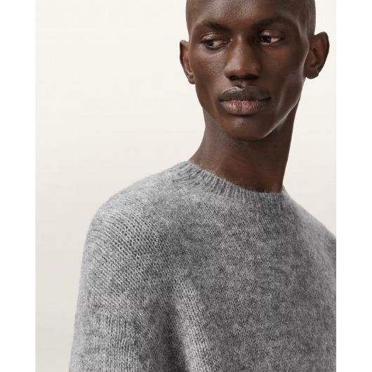 Show details for ALLSAINTS MEN'S COBY CREW JUMPER IN GREY MARL Picture of ALLSAINTS MEN'S COBY CREW JUMPER IN GREY MARL