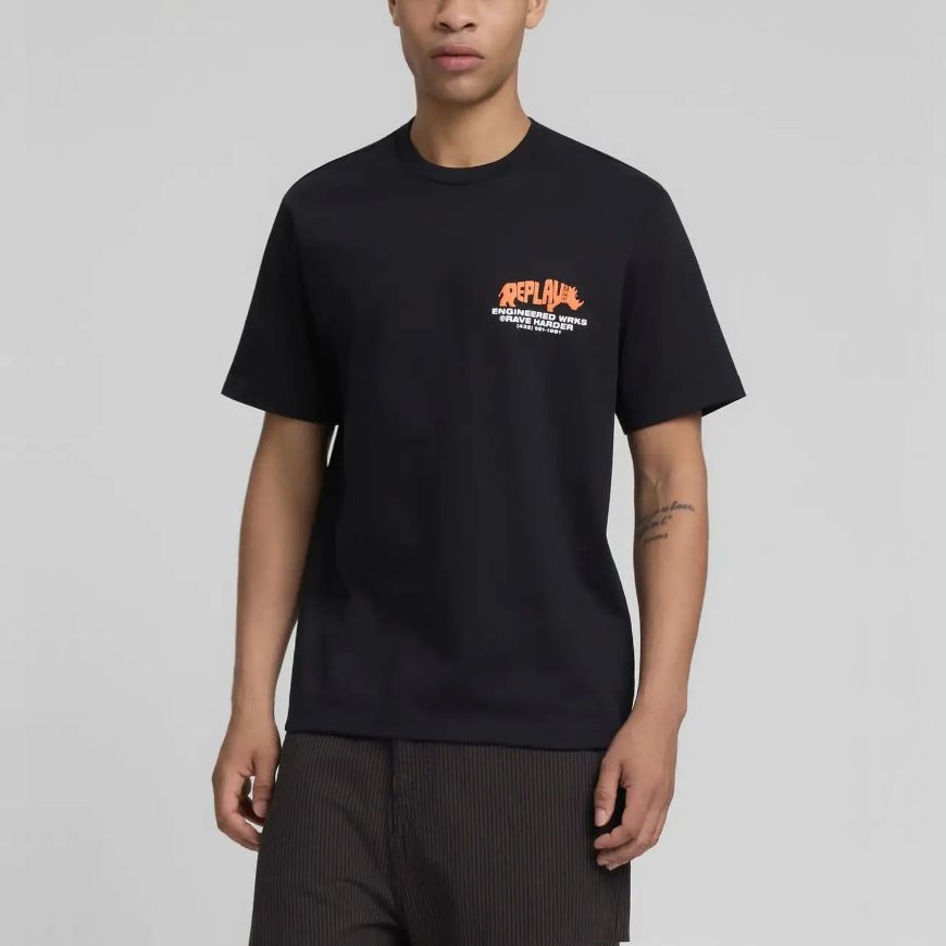 Снимка на REPLAY МЪЖКА INC REGULAR-FIT WRKS БЛУЗА ОТ ПЛЪТЕН ПАМУК В ЧЕРНО