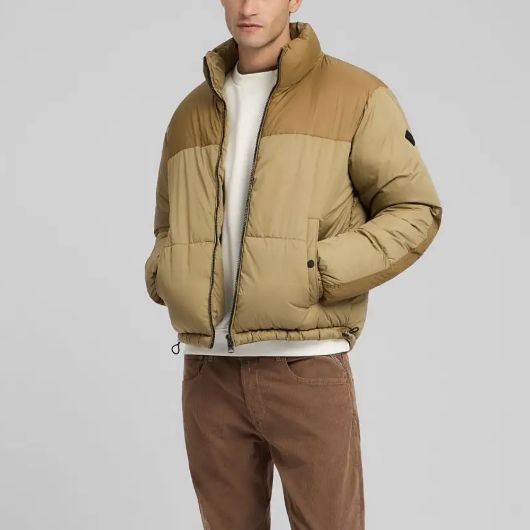 Show details for REPLAY MEN'S NYLON RIPSTOP PADDED JACKET IN LIGHT COFFEE 1 - FanPoint Picture of REPLAY MEN'S NYLON RIPSTOP PADDED JACKET IN LIGHT COFFEE 1