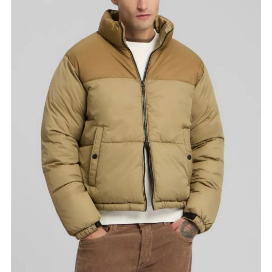 Show details for REPLAY MEN'S NYLON RIPSTOP PADDED JACKET IN LIGHT COFFEE 3 - FanPoint Picture of REPLAY MEN'S NYLON RIPSTOP PADDED JACKET IN LIGHT COFFEE 3