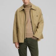 Picture of REPLAY MEN'S COATED COTTON JACKET IN LIGHT COFFEE 1