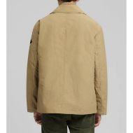 Picture of REPLAY MEN'S COATED COTTON JACKET IN LIGHT COFFEE 3