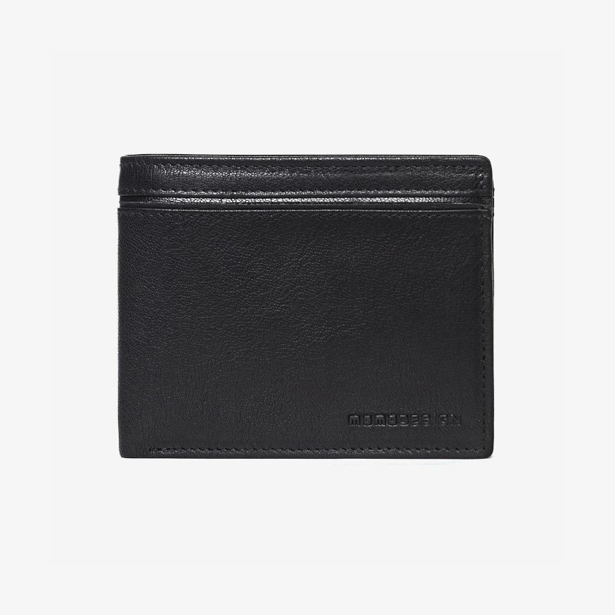 Picture of MOMODESIGN SUBWAY LEATHER WALLET IN BLACK / BLACK