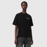 Picture of ALLSAINTS WOMEN'S ANIA ETTA OVERSIZED T-SHIRT IN BLACK 1
