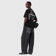 Picture of ALLSAINTS WOMEN'S ANIA ETTA OVERSIZED T-SHIRT IN BLACK 5