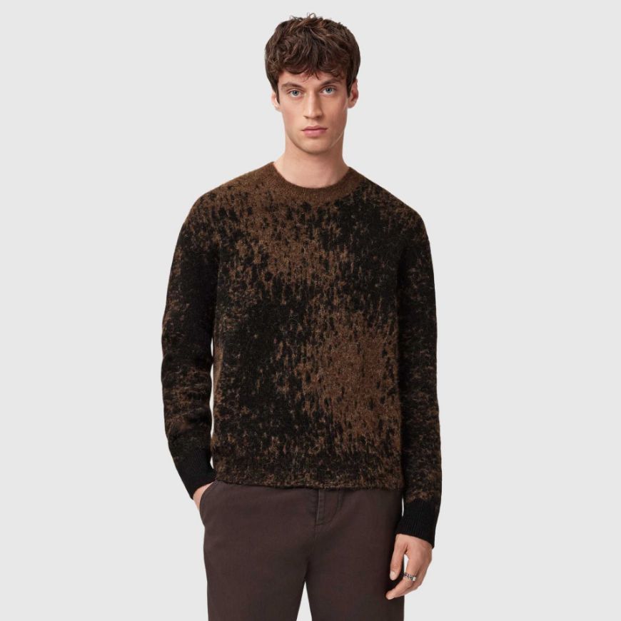 Picture of ALLSAINTS MEN'S STORM CREW IN BROWN