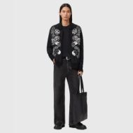 Picture of ALLSAINTS MEN'S WARNER CARDIGAN IN CINDER BLACK/WHITE 7