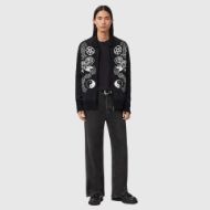 Picture of ALLSAINTS MEN'S WARNER CARDIGAN IN CINDER BLACK/WHITE 6