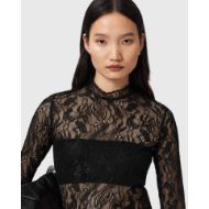 Picture of ALLSAINTS WOMEN'S ARIA LACE TOP IN BLACK 3