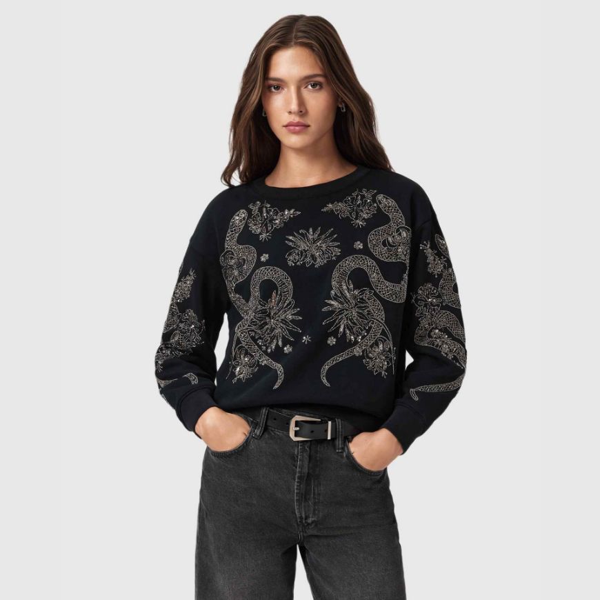 Снимка на ALLSAINTS ДАМСКИ СУИТШЪРТ CECILE PIPPA SWEATSHIRT В ЧЕРНО