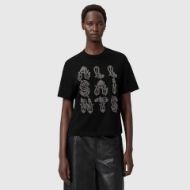 Picture of ALLSAINTS WOMEN'S ELLA LISA TEE IN BLACK 1