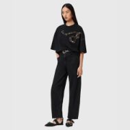 Picture of ALLSAINTS WOMEN'S OUROS AMELIE TEE IN BLACK 3