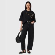 Picture of ALLSAINTS WOMEN'S OUROS AMELIE TEE IN BLACK 4