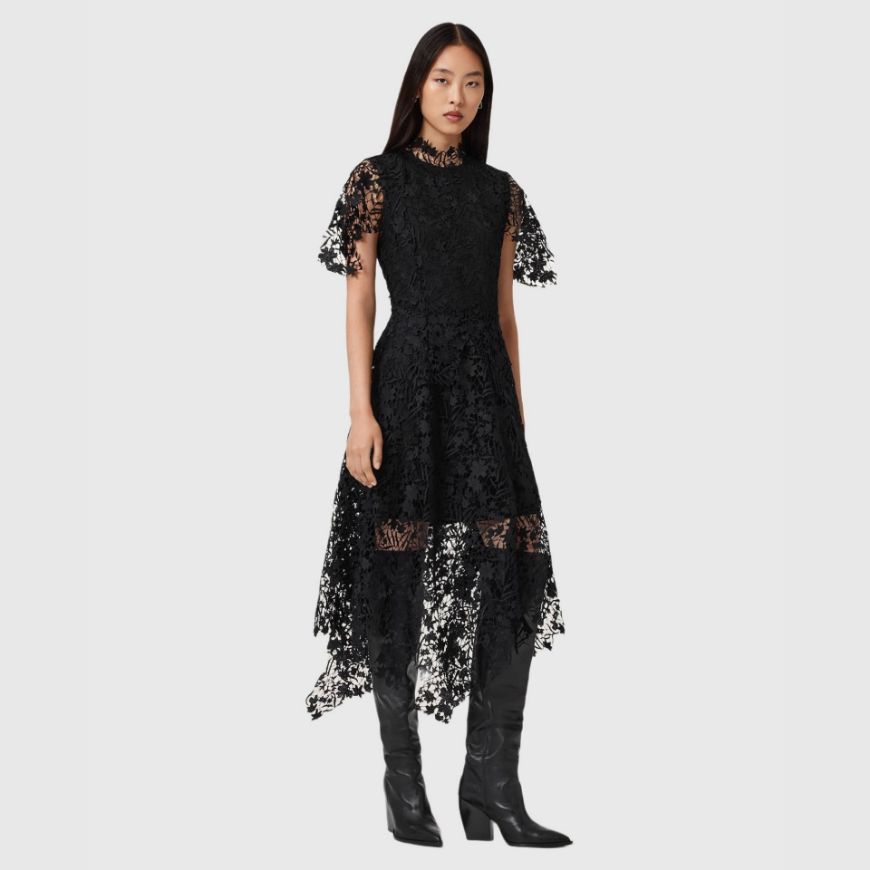 Picture of ALLSAINTS WOMEN'S SAEGE DRESS IN BLACK