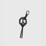 Picture of ALLSAINTS WOMEN'S LEATHER G PEACE KEYRING IN BLACK 4