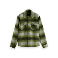 Picture of SCOTCH&SODA MEN'S CHECK OVERSHIRT IN DARK GREEN CHECK 1