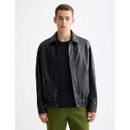Picture of SCOTCH&SODA MEN'S BOXY LEATHER BLOUSON IN BLACK 5