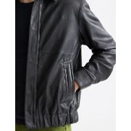 Picture of SCOTCH&SODA MEN'S BOXY LEATHER BLOUSON IN BLACK 7