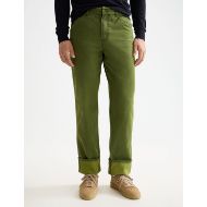 Picture of SCOTCH&SODA MEN'S CLARKE- WASHED COTTON-BLEND HERRINGBONE STRAIGHT FIT CHINO IN DARK GREEN 4