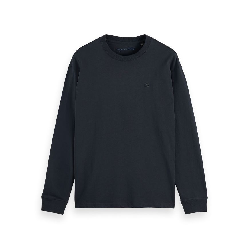 Снимка на SCOTCH&SODA MEN'S RELAXED FIT LOGO T-SHIRT IN DARK GREY