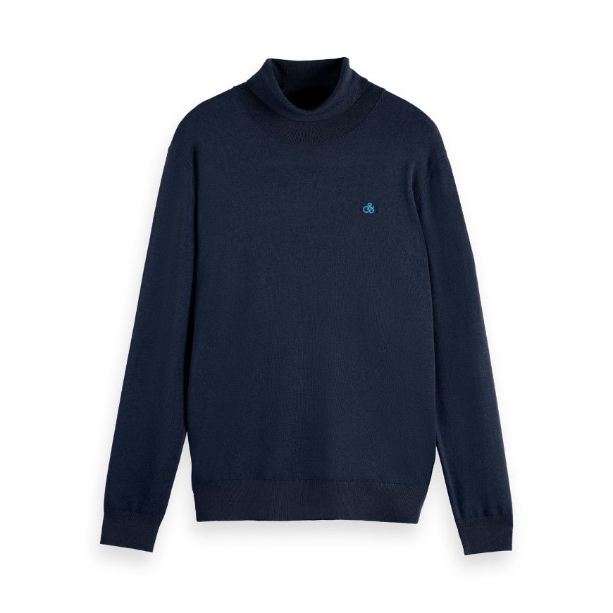 Снимка на SCOTCH&SODA MEN'S ECOVERO BLEND TURTLENECK SWEATER IN NAVY