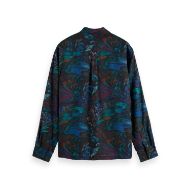 Picture of SCOTCH&SODA MEN'S PRINTED RELAXED FIT SHIRT IN INK BLUE FEATHERS 2