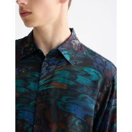 Picture of SCOTCH&SODA MEN'S PRINTED RELAXED FIT SHIRT IN INK BLUE FEATHERS 6