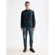 Picture of SCOTCH&SODA MEN'S PRINTED RELAXED FIT SHIRT IN INK BLUE FEATHERS 7