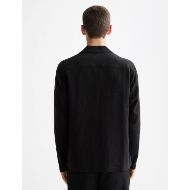 Picture of SCOTCH&SODA MEN'S TONAL JACQUARD RELAXED FIT SHIRT IN BLACK 5