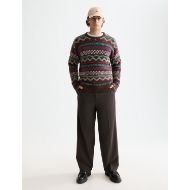 Picture of SCOTCH&SODA MEN'S JACQUARD DROPPED SHOULDER CREWNECK IN MULTICOLOUR 6